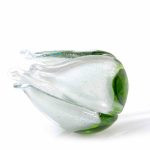 Tulp van glas wit groen