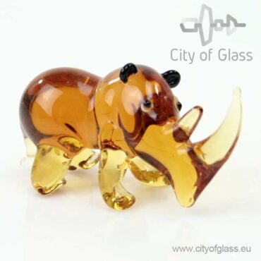 Glass figurine Rhino by Loranto