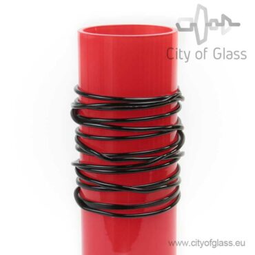 rode vaas met spiraal van Loranto 29 cm