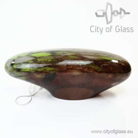 Glass lamp Dark Green Stone by Loranto