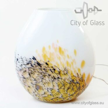 Glass lamp Gold Black by Loranto - 40 cm