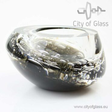 Kristallen glasobject Black & Gold van Ozzaro