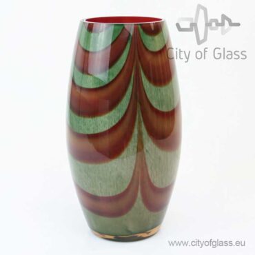 Vase by Loranto in darkred and green