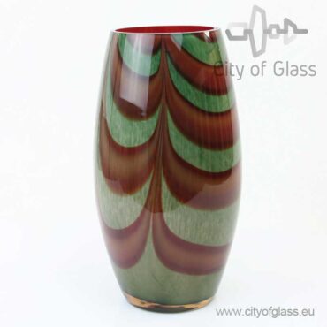 Vase by Loranto in darkred and green