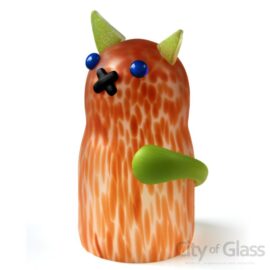 glazen kat van Ozzaro - bruin-groen