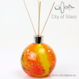 Glass diffuser - sphere yellow/orange