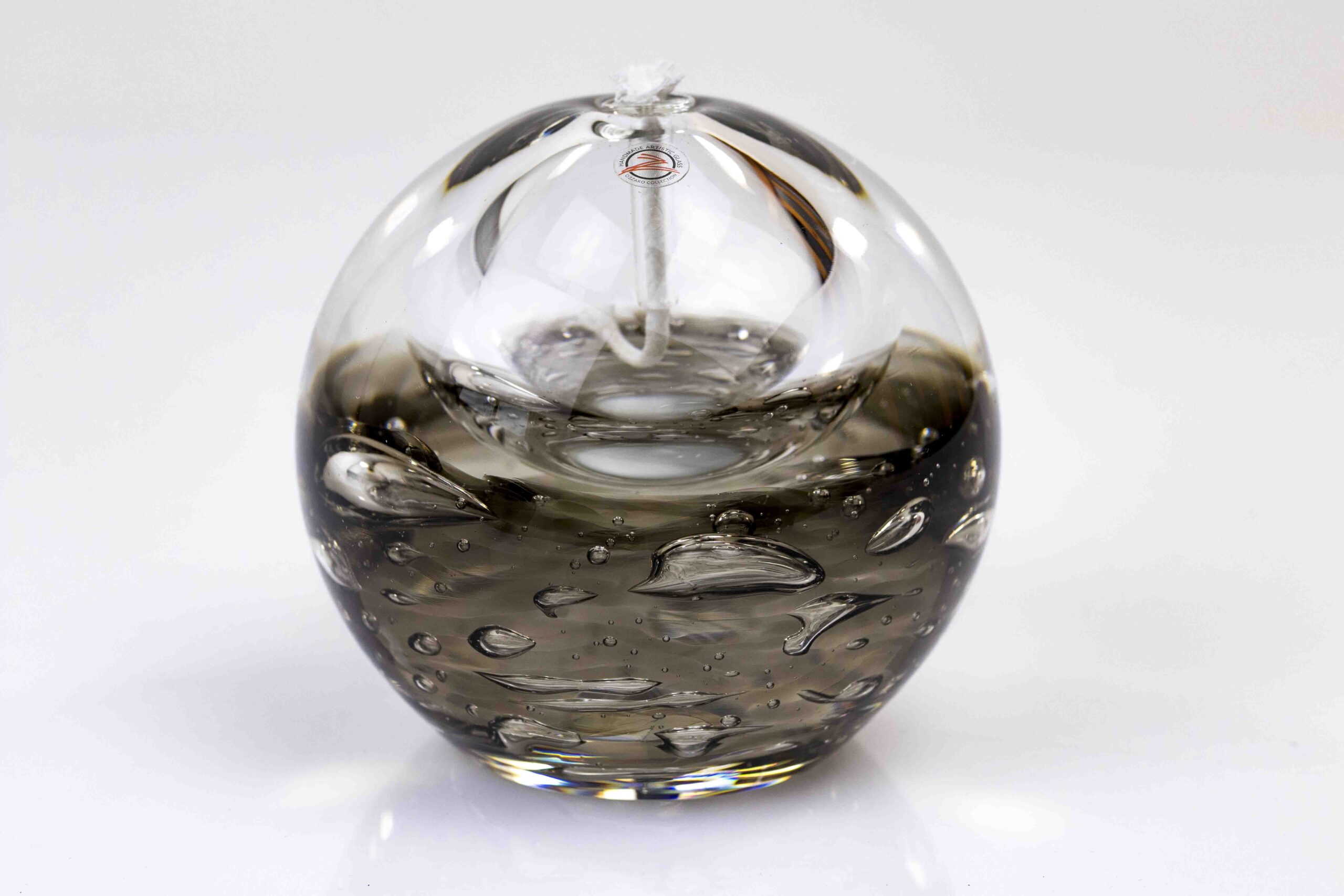 composiet Tektonisch verbinding verbroken Olielamp Smoke van Ozzaro Boheems Kristal - City of Glass
