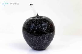 appel zwart met zilver loranto glas,