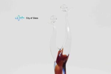 glass figurine love 30 cm.