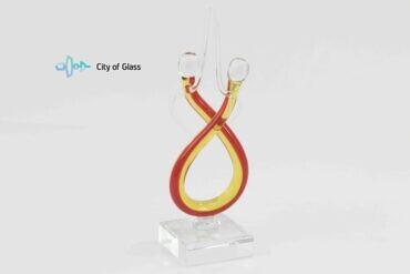 glass figurine love 20 cm,