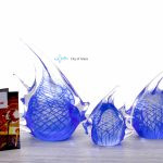 Vissen blauw van glas sfeer