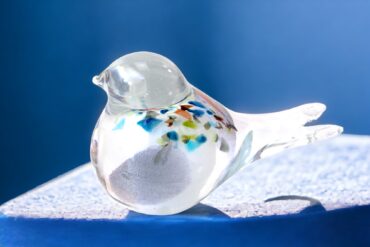 Mini urn Bird heart of glass