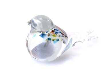 Mini urn Bird heart of glass