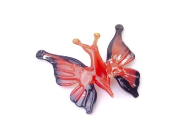 Glass butterfly Red