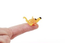 Miniature Glass Mouse Size