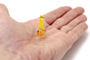 Miniature Glass Giraffe Size