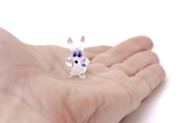 Miniature Glass Rabbit Size