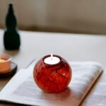 Mini urn wax red marble WU.8.RMB atmosphere