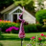 `Garden Stake Drop Twisted Pink