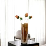 Cylinder vase brown