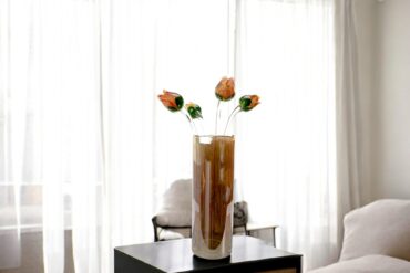 Cylinder vase brown