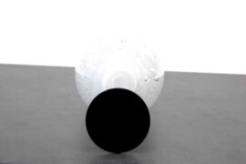 Mini Urn Bohemian Crystal Dust White Oval