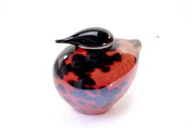 Large Glass Bird ”Color” Red