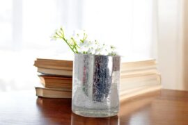 Cilinder Vaas Zilver Middel | Luxe Vaas | Interieur object