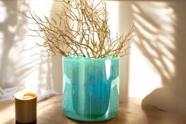 Cilinder Vaas Turquoise | Luxe Vaas | Bloemen Vaas