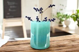 Cilinder Vaas Turquoise | Middel Groot | Luxe Vaas | Bloemen Vaas