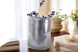 Cilinder Vaas Zilver Middel Groot | Luxe Vaas | Interieur object