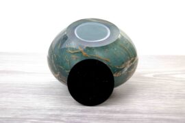 Mini Urn Steen Groen met Bladgoud