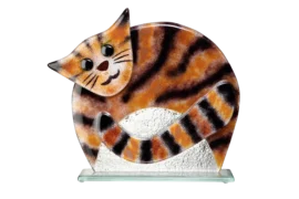 Fusion Glass Cat | Fusing glass | Kunst glas | Luxe Object |
