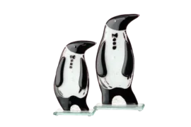 Fusion Glass Penguin | Fusing glass | Art Glass | Luxury Object |