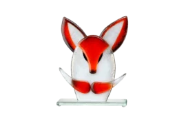 Fusion Glass Fox Big | Fusing glass | Art Glass | Luxury Object |
