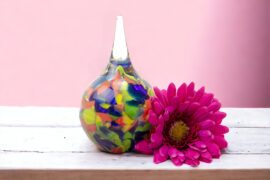 Mini Urn Drop color Glass