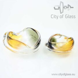 Crystal bowl in heart shape by Ozzaro – 14 cm and 20 cm