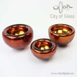 Crystal bowl Amber by Ozzaro – 12 cm, 14 cm and 16 cm