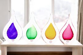 Crystal Drops Bubbles | Luxury glass object | Interior object