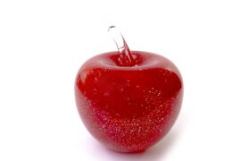 Apple of Glass | “Red & Silver” | Glass Apple | Glass decorations | Small