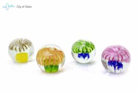 Glass ball Brown with bubbles