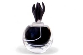 Mini Urn Kristal Zwart | Witte Spiraal | Kleine Urnen | Urn voor Kat