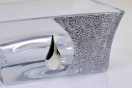 Bonbon dish with tear – silver.