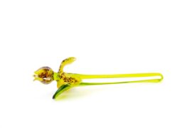 Iris van glas Bruin Geel | Kunstbloemen | Glazen Decoratie
