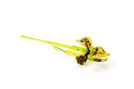 Iris van glas Groot | Bruin Geel | Kunstbloemen | Glazen Decoratie