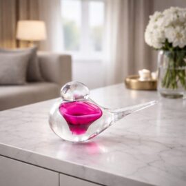 Crystal bird with colorful contrast by Ozzaro – Red