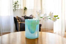 Cilinder Vaas Turquoise | Klein | Luxe Vaas | Bloemen Vaas