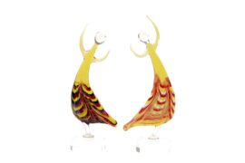 Glazen Beeldje Salsa Dancer | Geel Zwart | Luxe Cadeau | Decoratieve beeldjes