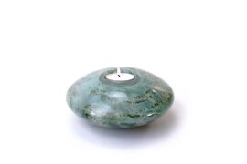 Mini Urn Disc | Turquoise | Glazen Urn | Luxe Urnen | Urnen Kopen