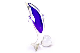 Dolphin Sculpture Blue | Jaroslav Svoboda | Luxury Glass Object